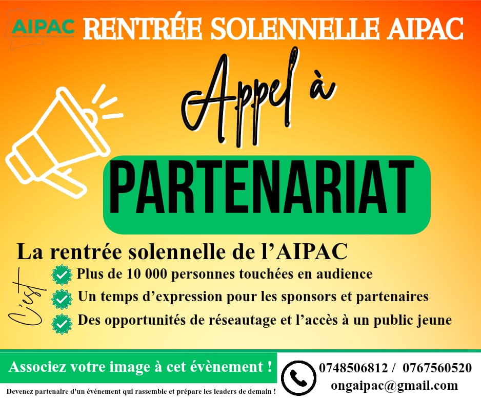 APPEL À PARTENARIAT RENTRÉE SOLENNELLE DE L'AIPAC